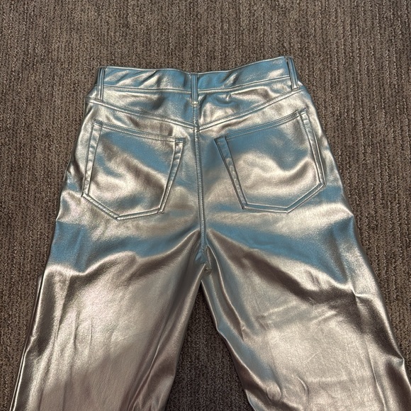 Silver Metallic High-Waisted Pants - Picture 3 of 4